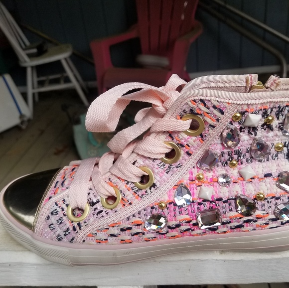 Ash Vanessa pink & white high top sneakers - Picture 3 of 4